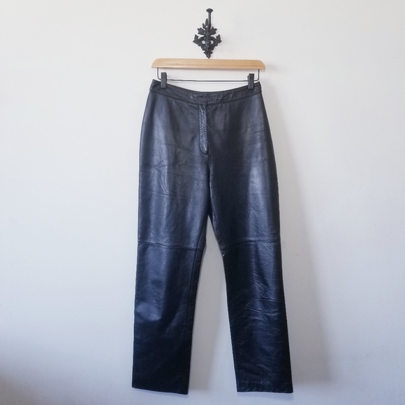 Danier Pants - Danier Leather Pants Womens Size 6 Black 90s Y2K